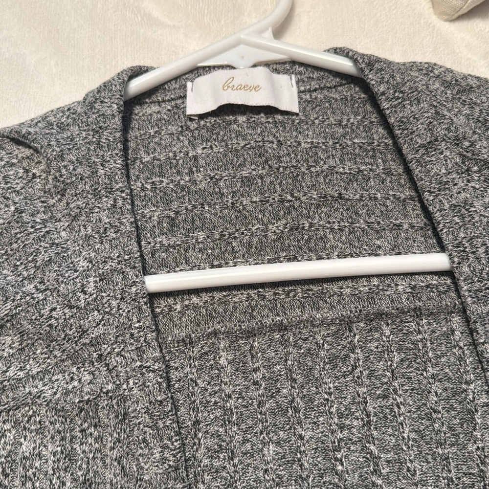 Long Gray Ribbed sweater - Picture 4 of 5